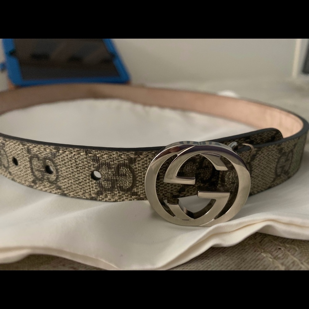 Brand New Gucci Kids GG Supreme Belt size Large